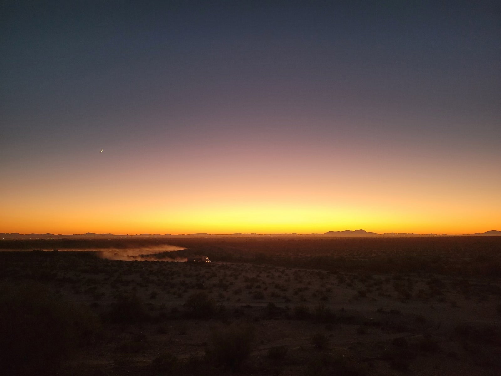 Beautiful sunset at West Valley mining area